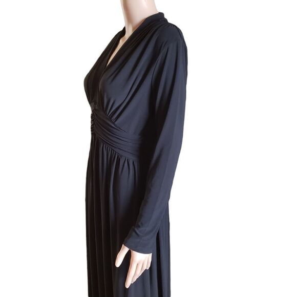 KOH KOH Black Ruched Long Gown MEDIUM - Picture 6 of 16